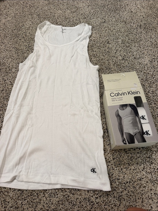 Calvin Klein Other - Calvin Klein White Ribbed Men's Tank Top with CK Logo